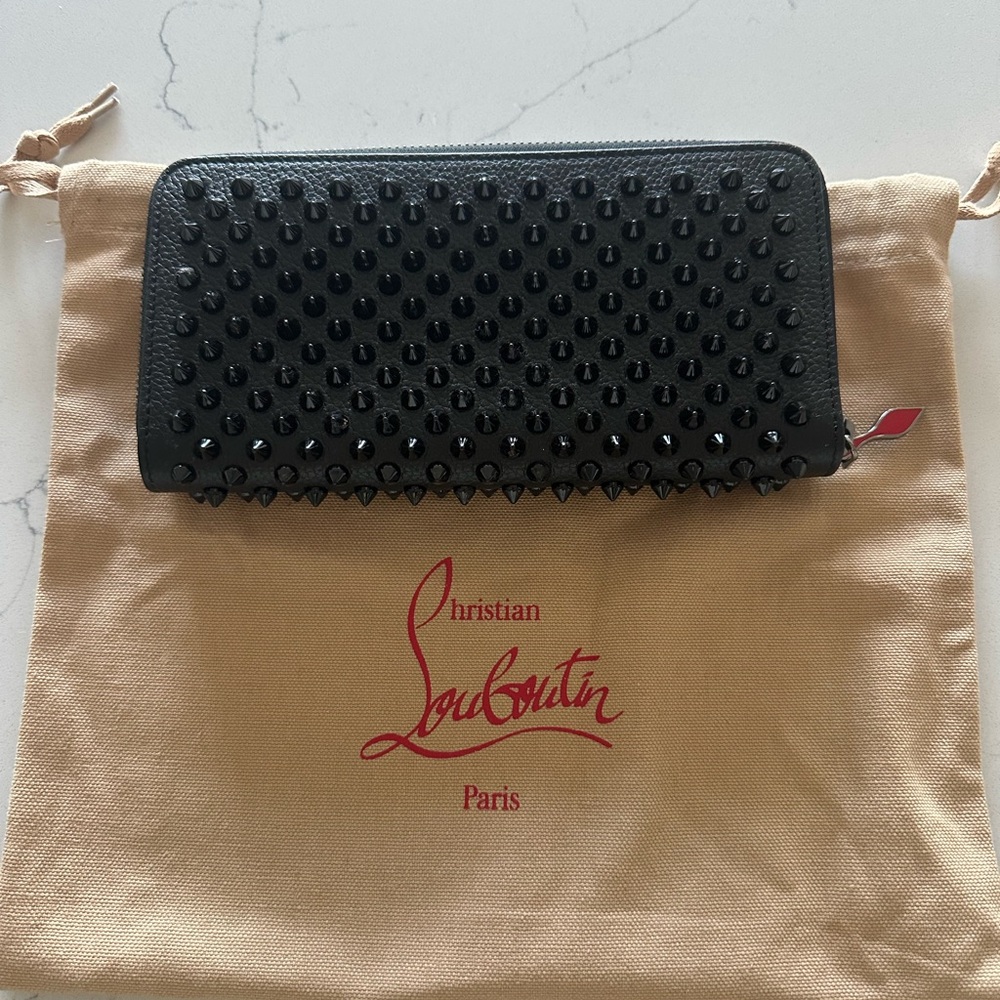Christian Louboutin Black Spiked Wallet-Excellent Condition.- last day 3/20